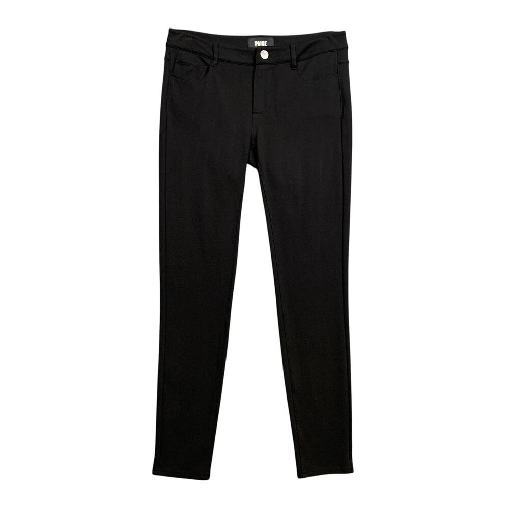 Paige Pants Womens 28 Black Verdugo Ponte Skinny Ankle 5 Pockets Very Stretchy